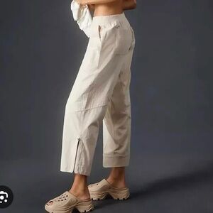 Daily Practice by Anthropologie Straight Leg Ankle Women's Cream Pants S / 32 W